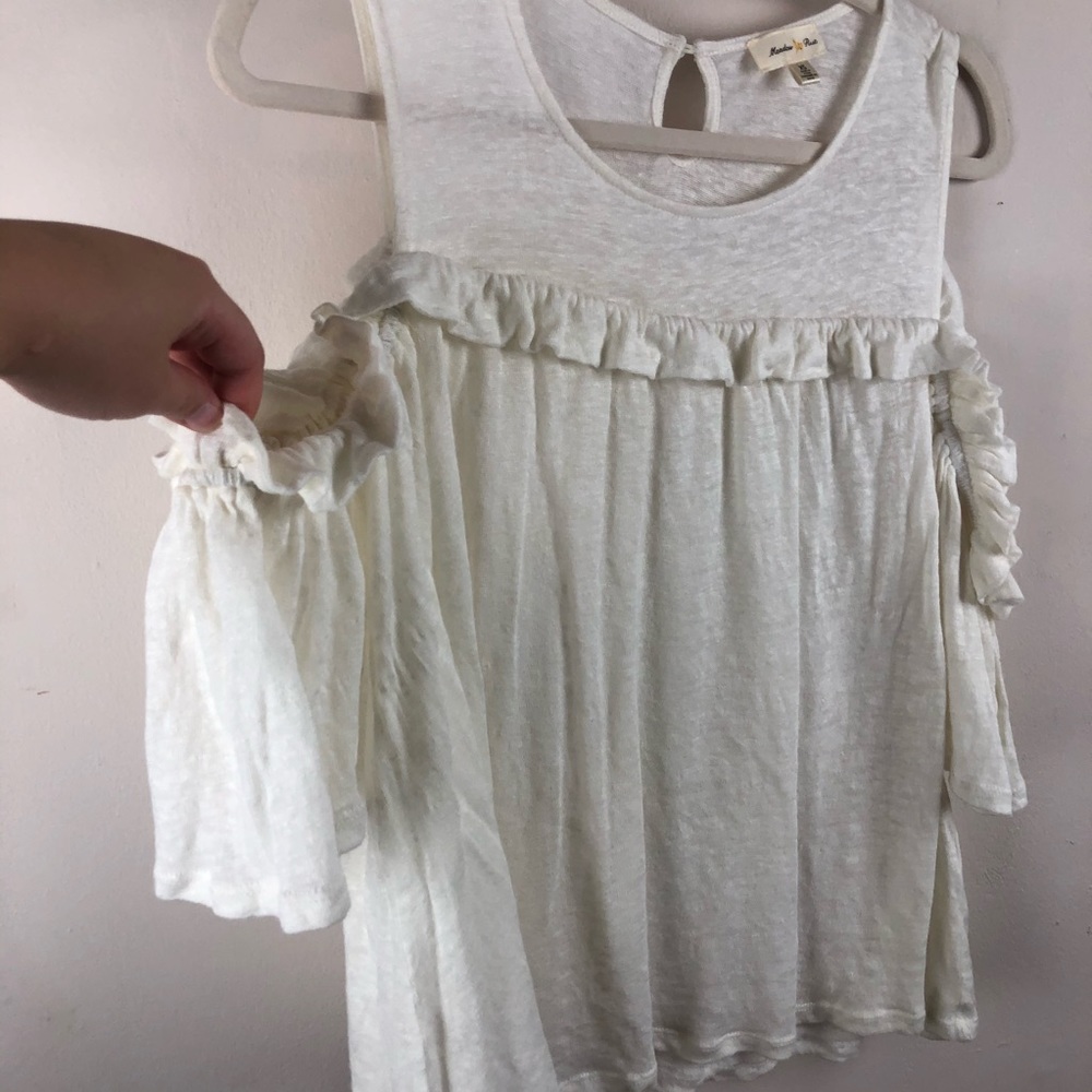 ANTHROPOLOGY Meadow Rue Cold Shoulder Swing Top - Picture 6 of 13